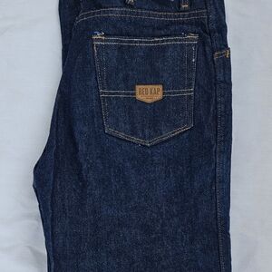 Red Kap Men's Straight Leg Dark Blue Denim Jeans